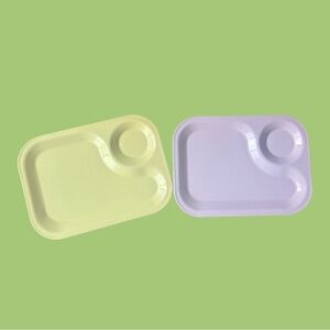 Vintage Enamel Food Trays US Porcelain Enamel Co. Los Angles- 2 Pieces